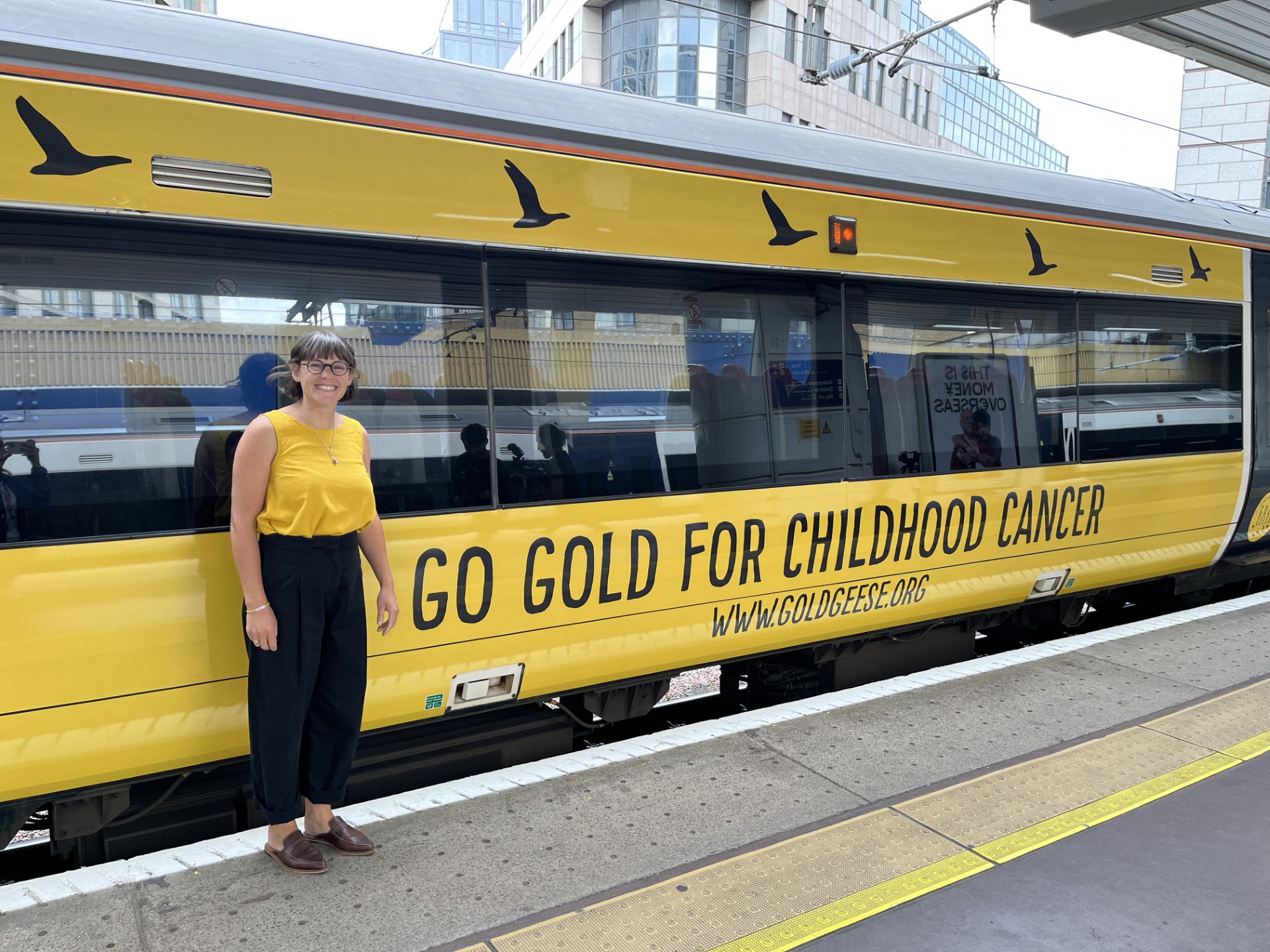  668bd0f852a21 668bd0f852a22katie Southgate, Gold Geese With Wrapped C2c Train.jpg